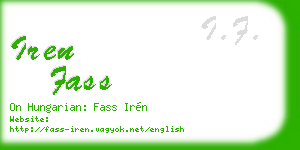 iren fass business card